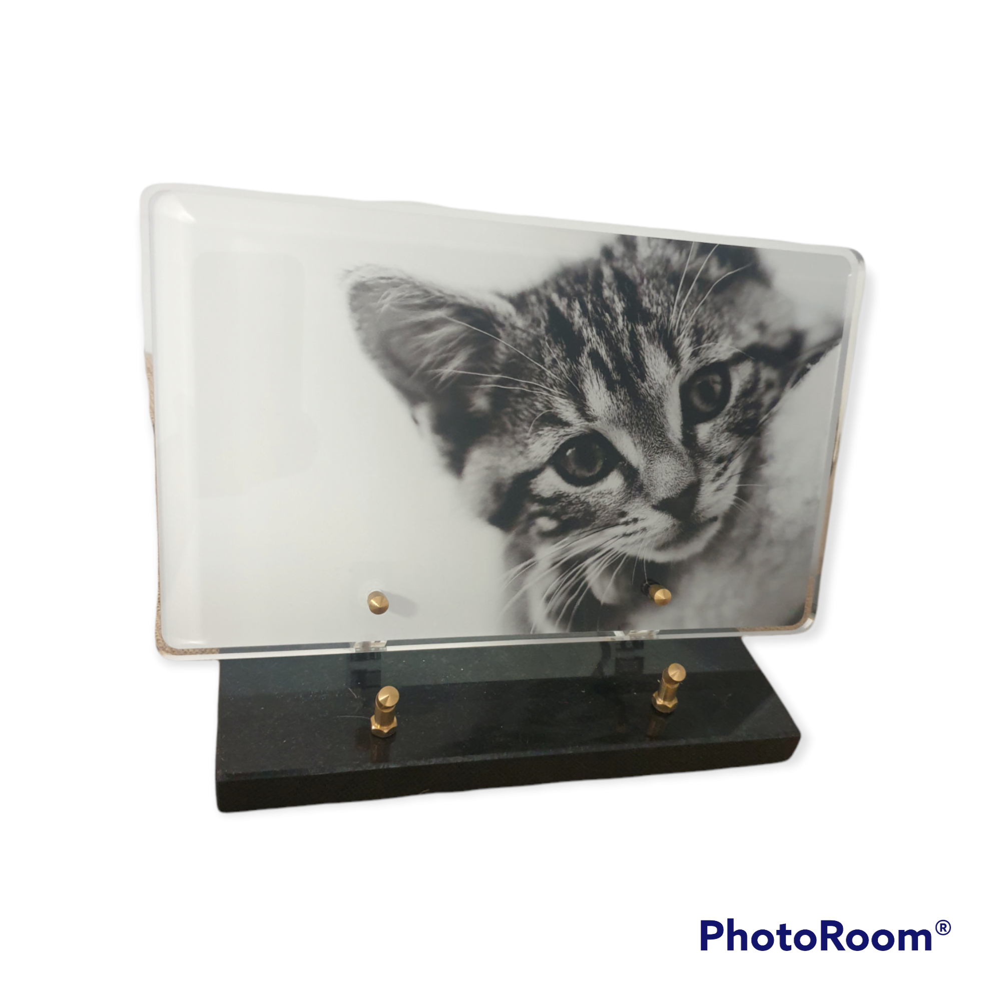 Plaque Chat Noir Blanc Florayne